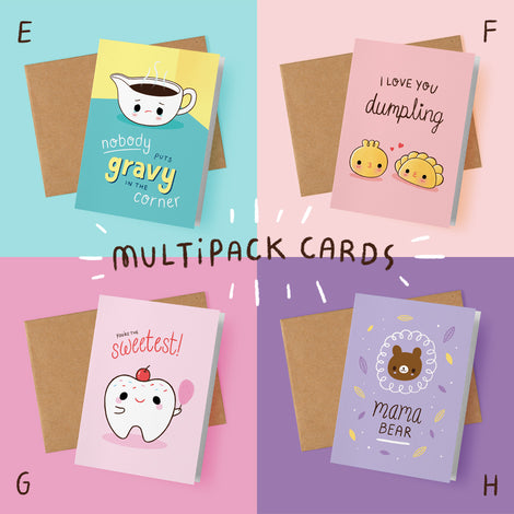 Multipack of any 5 Greetings Cards