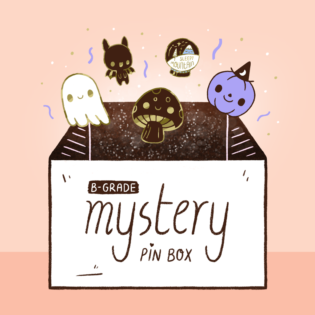 B-grade Mystery Pin Box – 5 Random Enamel Pins